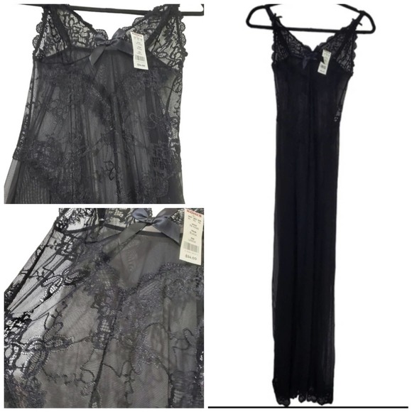 Kohl's Other - SEXY BLACK SHEER LACE MAXI NIGHTGOWN LINGERIE